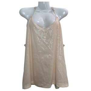 Grace Karin XL Sequin Tank Top Sleeveless Adjustabl Strap Party Clubwear holiday